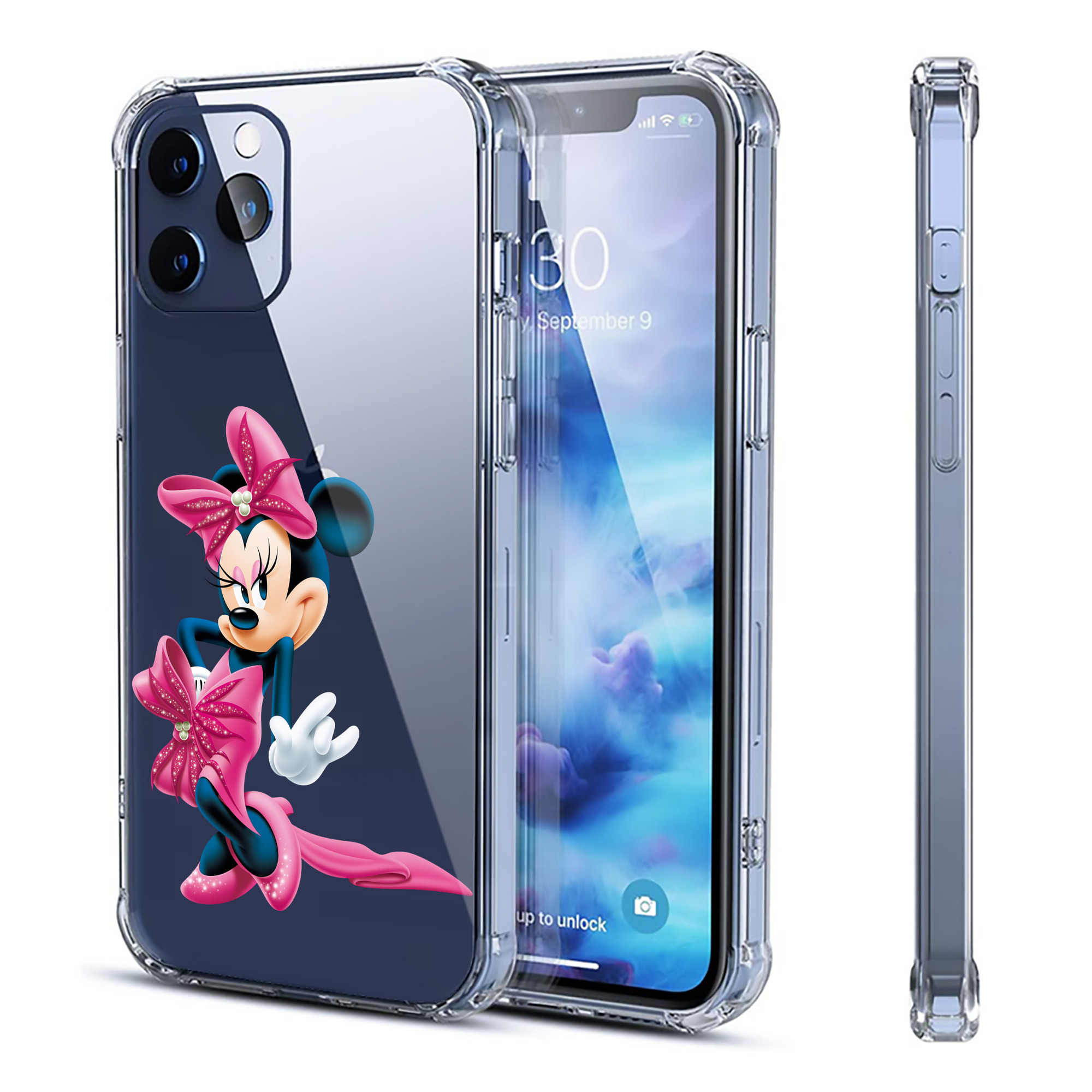 （画像用） ミッキーマウス Mickey Mouse 【iPhone 12シリーズ対応】透明スマホケース（クリアソフトケース）